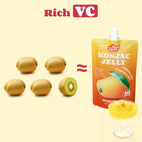 Healspot collagen peptides konjac snack texture showing smooth jelly and protein-like bite.