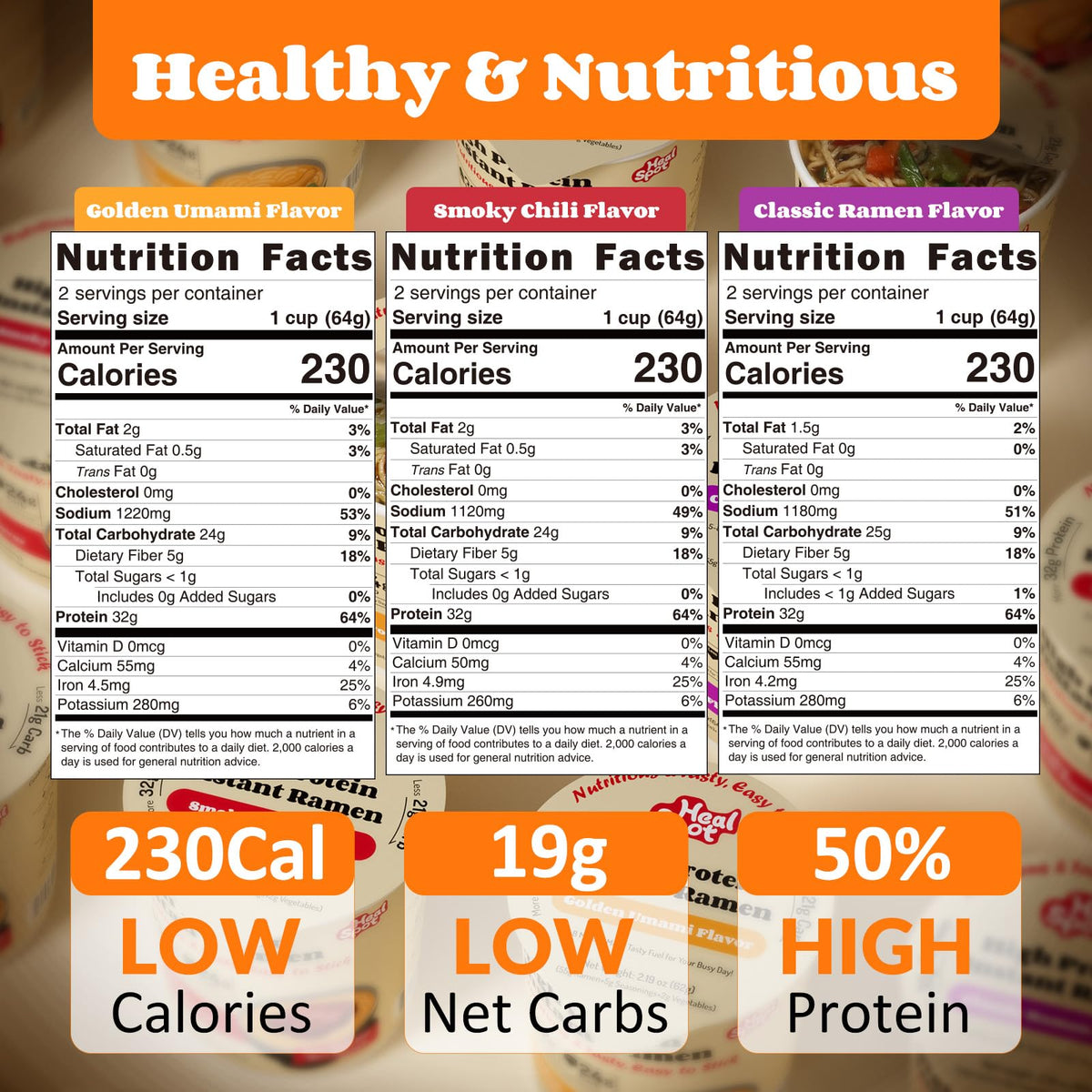 HealSpot Golden-Chicken cup highlights savory broth for post-workout meals.