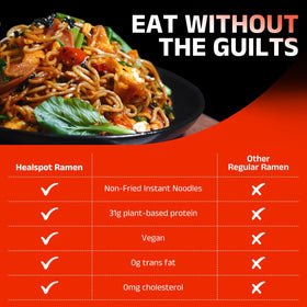 HealSpot non-GMO noodles with clean labels and natural ingredients.