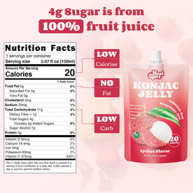 Healspot nutrition label shows vitamin C per pouch for daily intake.