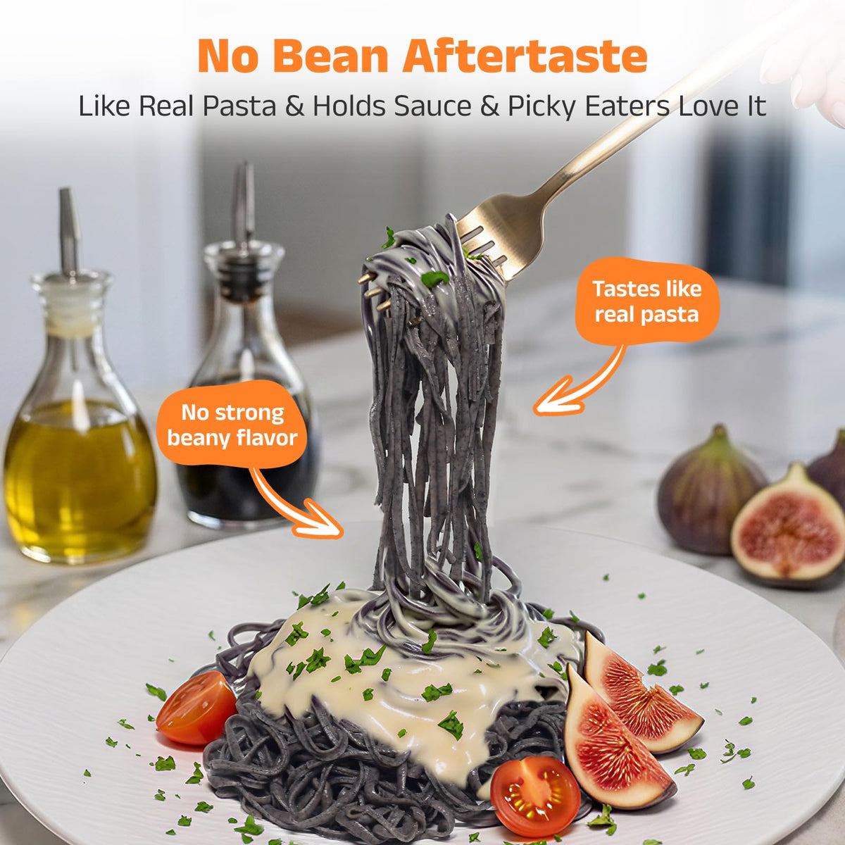 HealSpot Gluten-free vegan ingredients label emphasizing clean, plant-based pasta option.