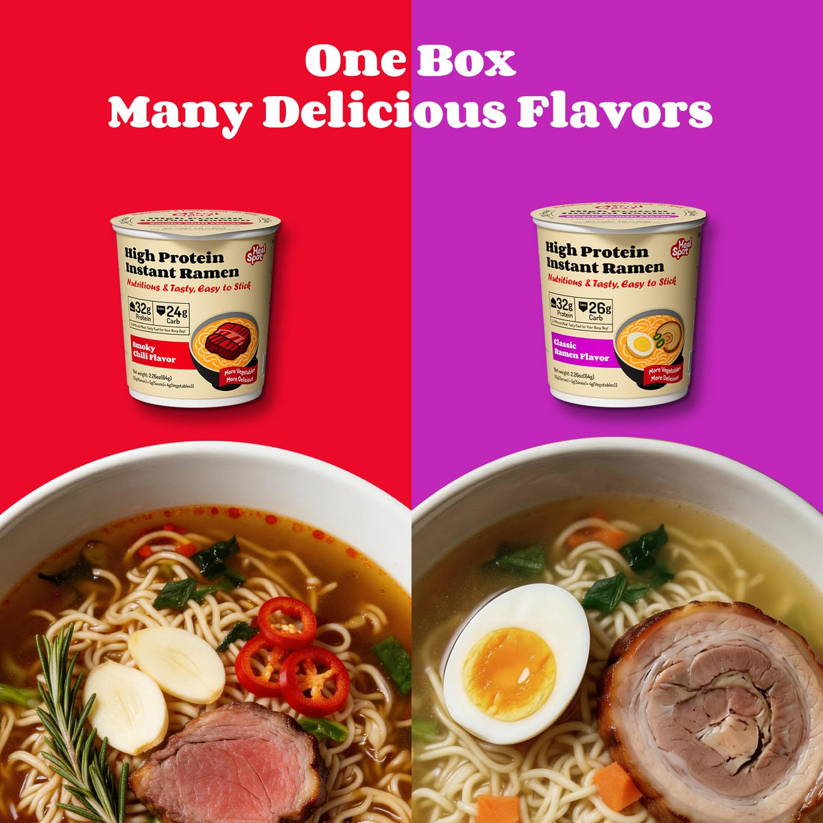 HealSpot ramen keto vegan-friendly symbol indicates diet compatibility.