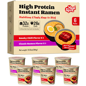 HealSpot ramen Smoky-Beef broth cup offers quick protein and flavor on the go.