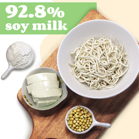 HealSpot Tofu Noodles in a bowl with broth highlighting fresh soy aroma