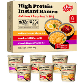 HealSpot variety pack six cups for quick, protein-rich meals.