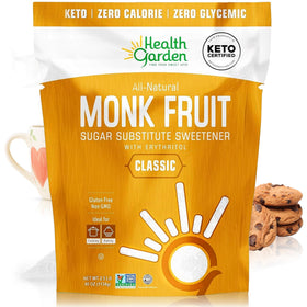Health Garden Monk Fruit Sweetener bottle—clean-label, zero-calorie sweetness for daily use.