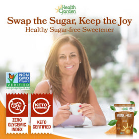 Health Garden Monk Fruit Sweetener Golden granules ideal for baking