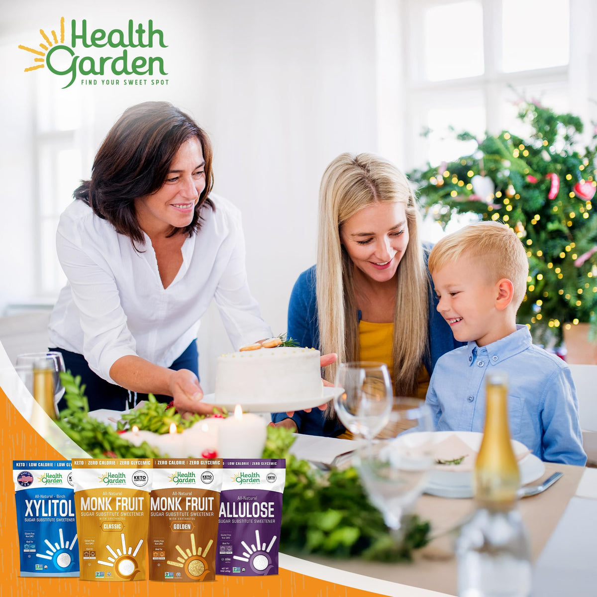 Health Garden Monk Fruit Sweetener Golden keto-friendly non-GMO kosher