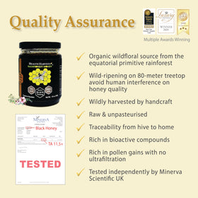 Health Harvest Tualang honey pouring bottle, easy drizzle for recipes and rituals