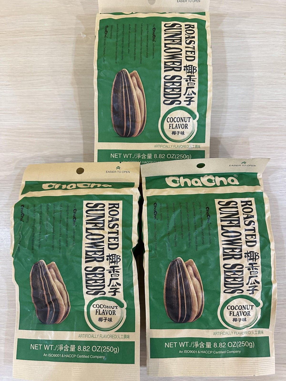HealthEmpire ChaCha roasted sunflower seeds coconut flavor, crispy texture ideal for on-the-go.