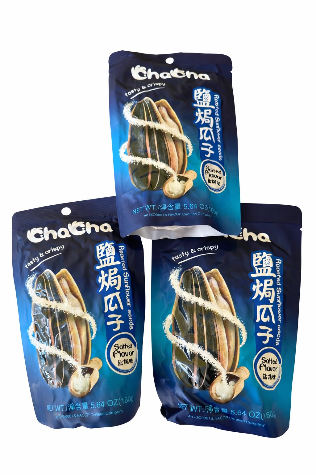 HealthEmpire ChaCha roasted sunflower seeds close-up, large kernels ideal for snacking.
