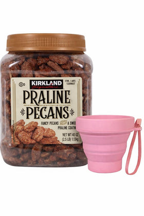 HealthEmpire Kirkland Signature Praline Pecans bundle for on-the-go snacking.