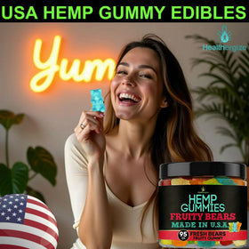 Healthergize hemp gummies tamper seal for safety and freshness.