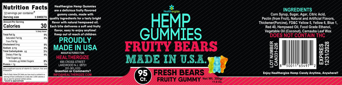 Healthergize hemp gummies travel pack ready for on-the-go calm.