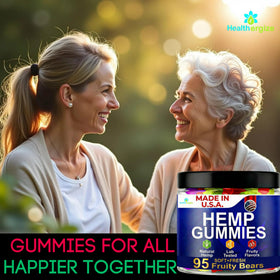 Healthergize USA-made label on bottle, trusted quality you can feel.