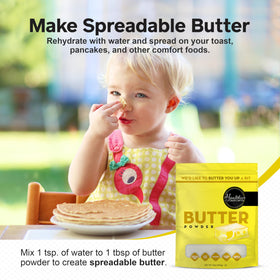 Healthier Comforts Butter Powder for pasta and potatoes: creamy finish.