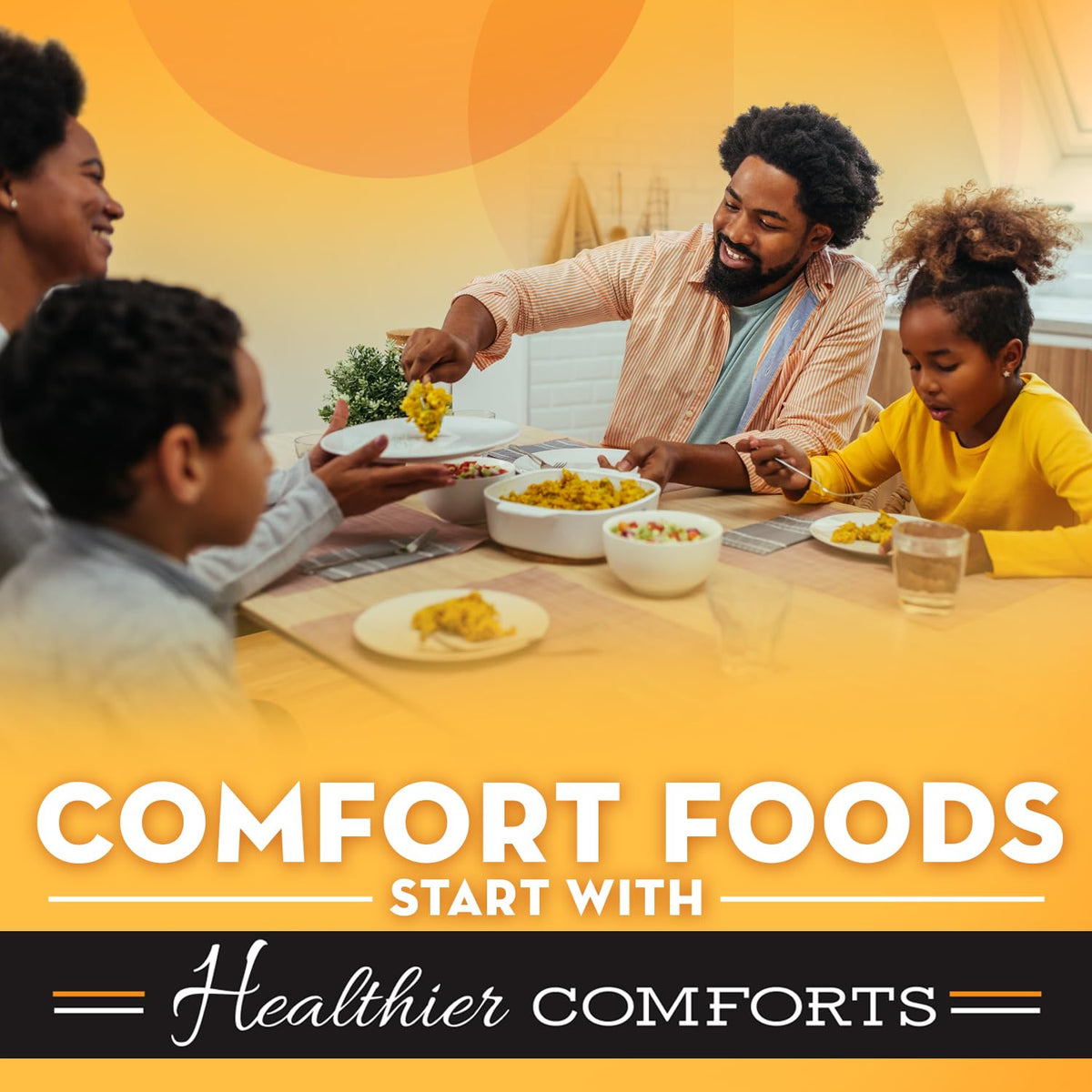 Healthier Comforts cheddar powder in a baked dish for savory finish