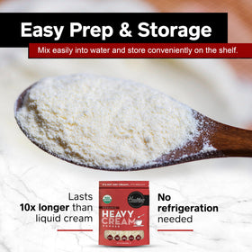 Healthier Comforts cream powder adds dessert creaminess to recipes.