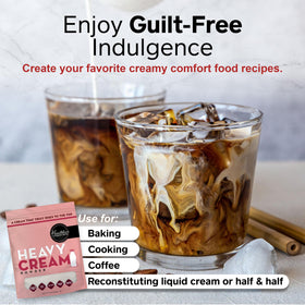 Healthier Comforts heavy cream powder baking-additive enhances sauces and gravies