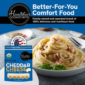 Healthier Comforts made in USA organic white cheddar cheese powder