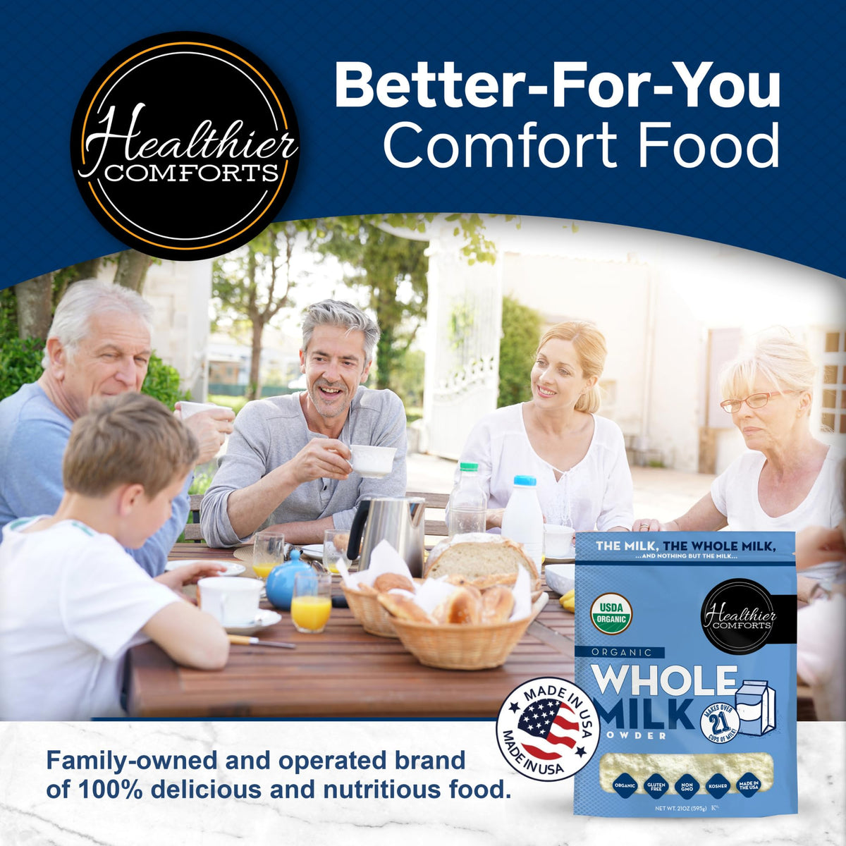 Healthier Comforts Milk Powder ready for everyday meals and beverages
