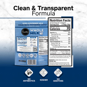 USDA Organic Healthier Comforts label emphasizes clean ingredients.
