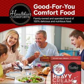 Healthier Comforts resealable packaging keeps powder fresh longer.
