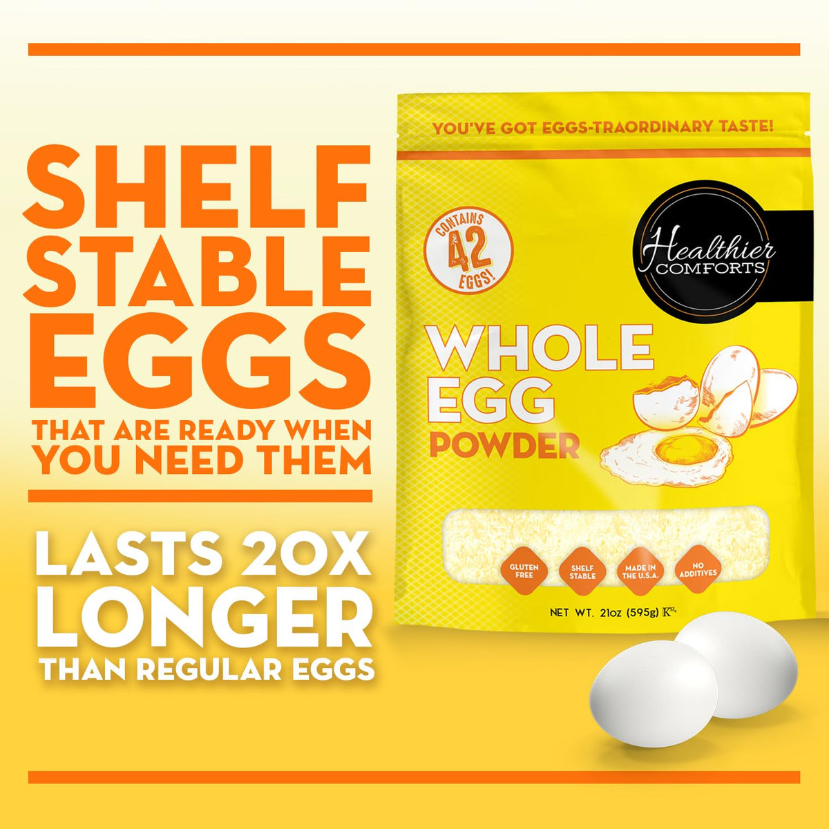 Bowl with ingredients mixed using Healthier Comforts egg powder