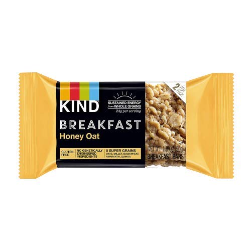 Healthiest Bars Kind Breakfast Bars nutrition panel closeup.