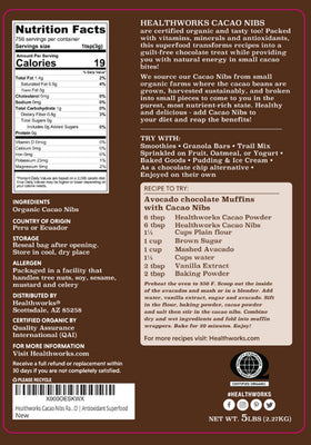 Healthworks Cacao Nibs Organic raw Criollo bits ready for baking and recipes.