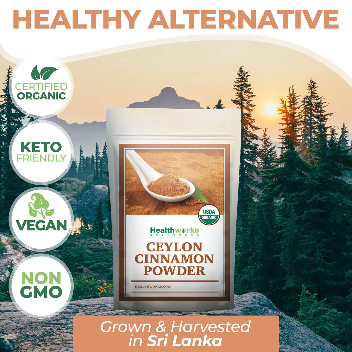 Oatmeal bowl topped with cinnamon for aroma and fiber boost