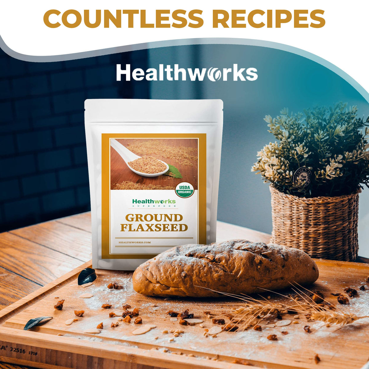Healthworks flax seed powder baking ideas image conveying nutty flavor in recipes