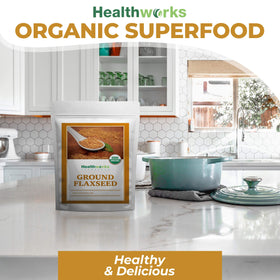 Healthworks flax seed powder fits vegan and keto meal plans.