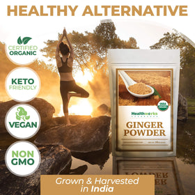 Healthworks Ginger Powder added to a stir-fry dish for depth of spice.