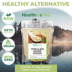Healthworks hemp hearts snack—fiber-rich, satisfying crunch.
