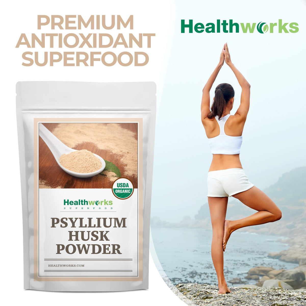 Healthworks Psyllium Husk Powder used in baking for texture and structure