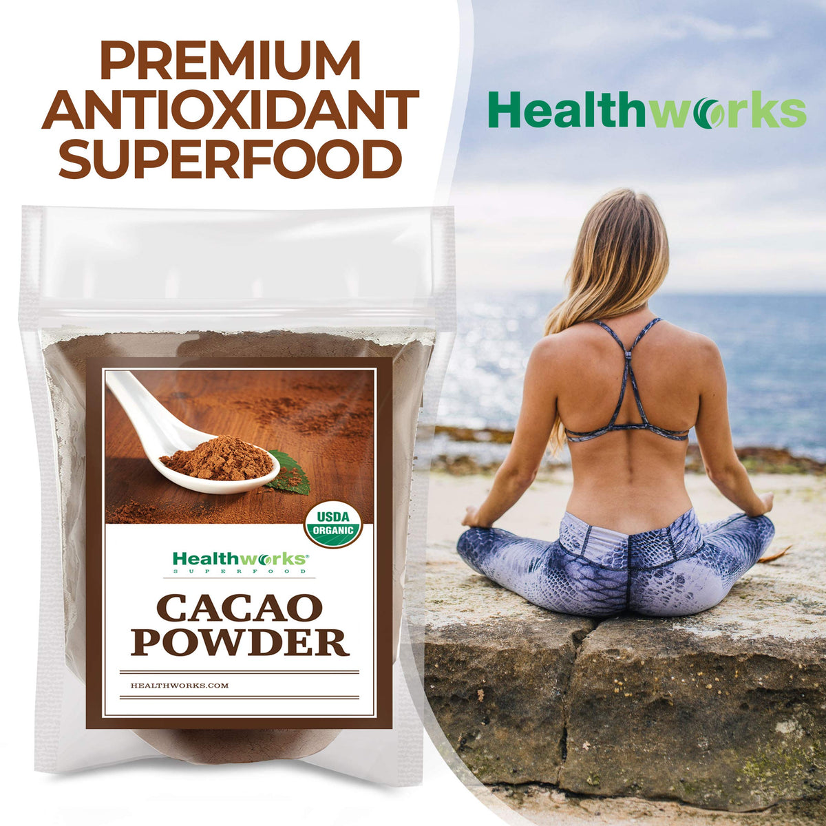 Healthworks sugar-free cacao powder great for sugar-free baking and recipes