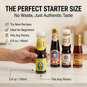 Healthy Boy Sweet Soy Sauce bottle ideal for Pad See Ew and glossy finishes.