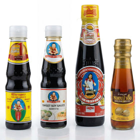 Healthy Boy Thai sauce kit essential set packaging, perfect for starting authentic Thai home cooking.