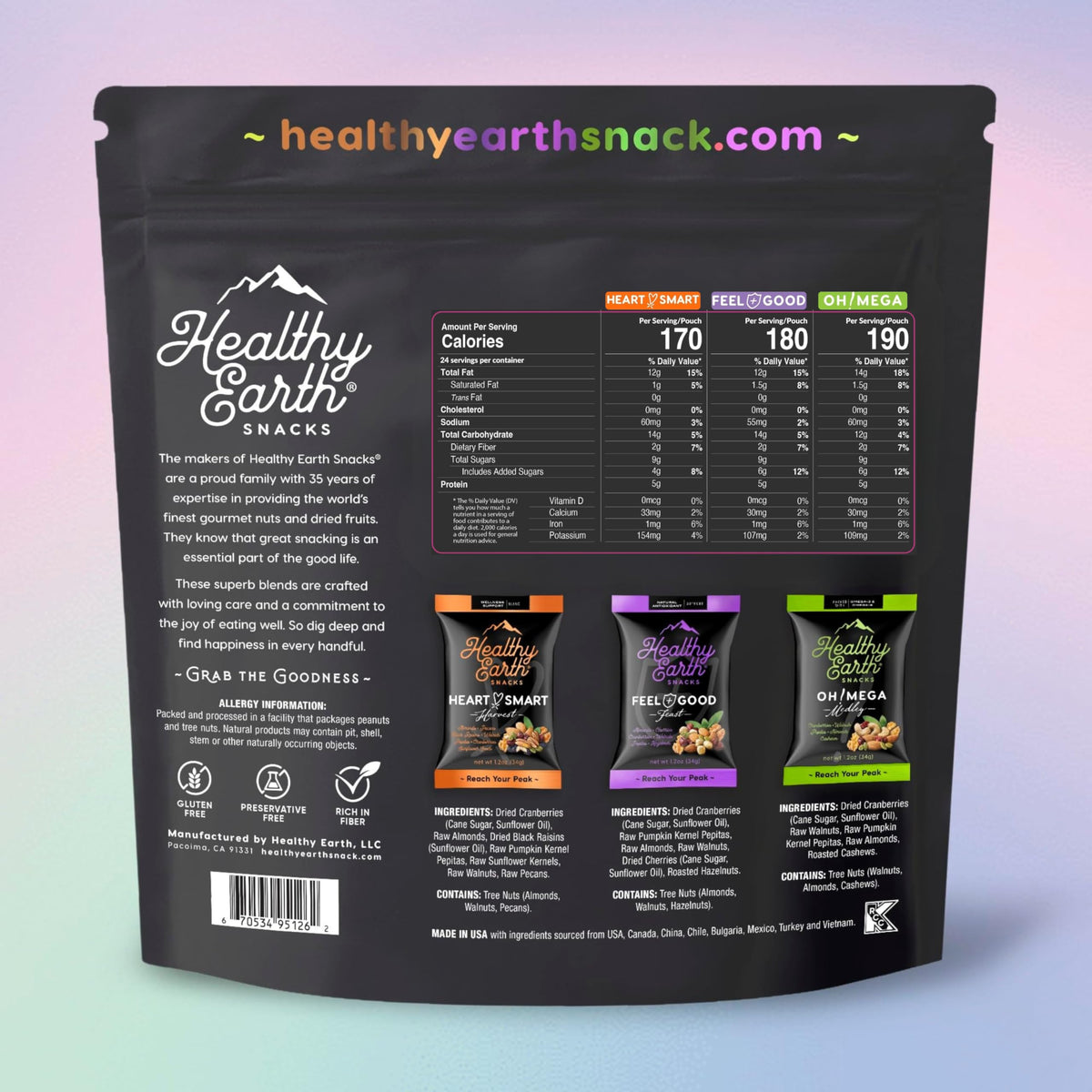 Healthy Earth Freshness-sealed packaging preserving flavor and texture