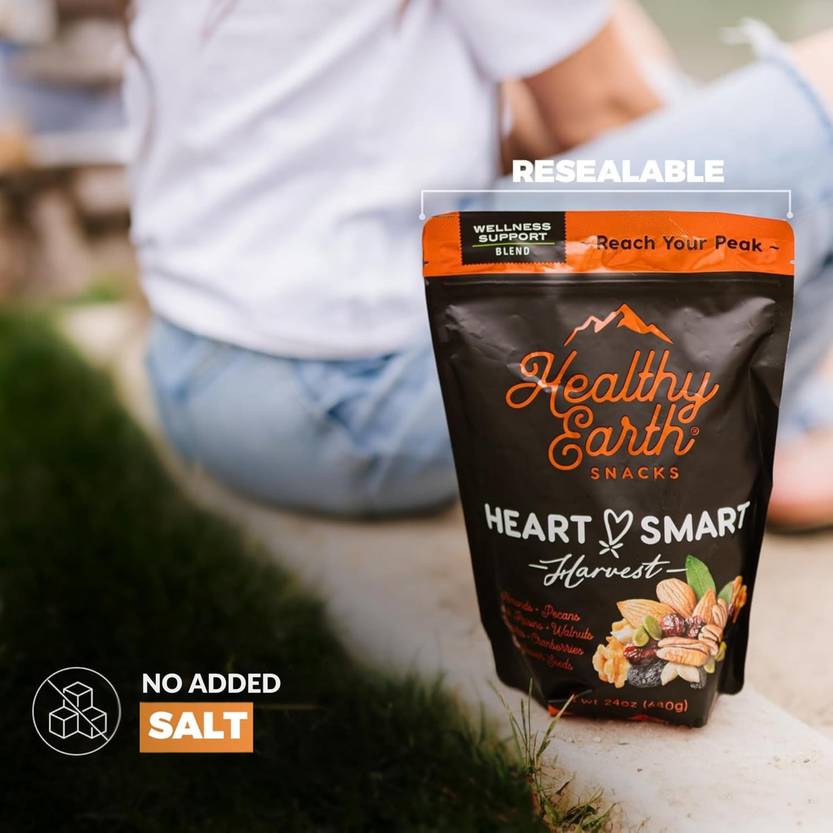 Dried fruits and nuts close-up from Healthy Earth Oh! Mega Medley for fiber-rich bites.