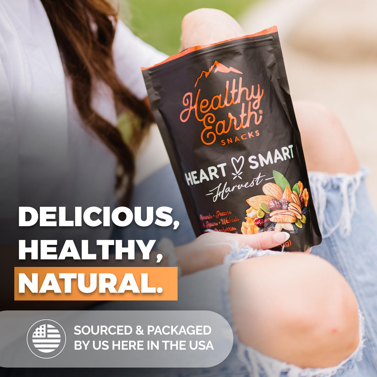 Freshness-seal cap on Healthy Earth Oh! Mega Medley container.
