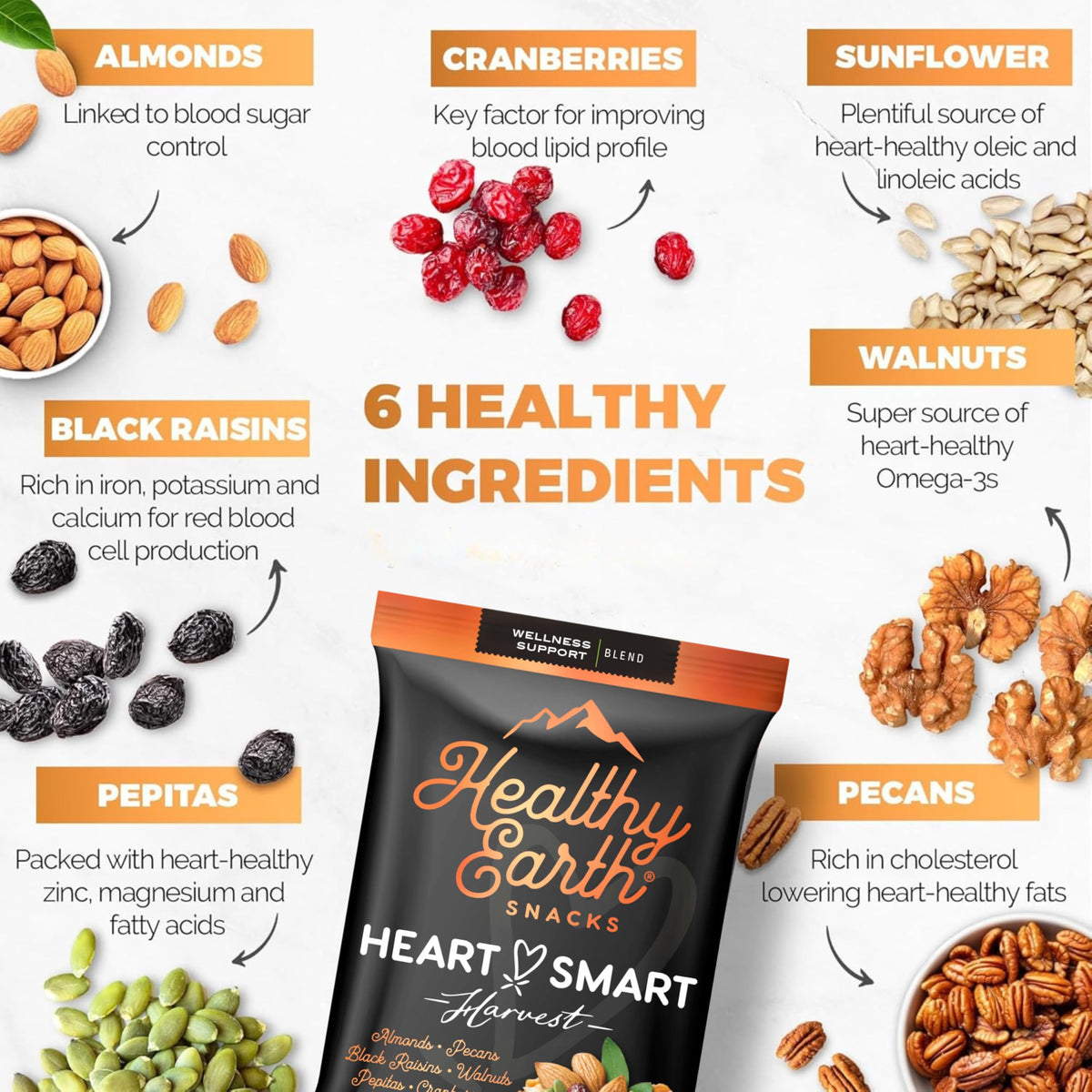 Gluten-free label on Healthy Earth Oh! Mega Medley packaging.