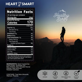 Close-up of Healthy Earth Oh! Mega Medley ingredients for a protein-rich snack.