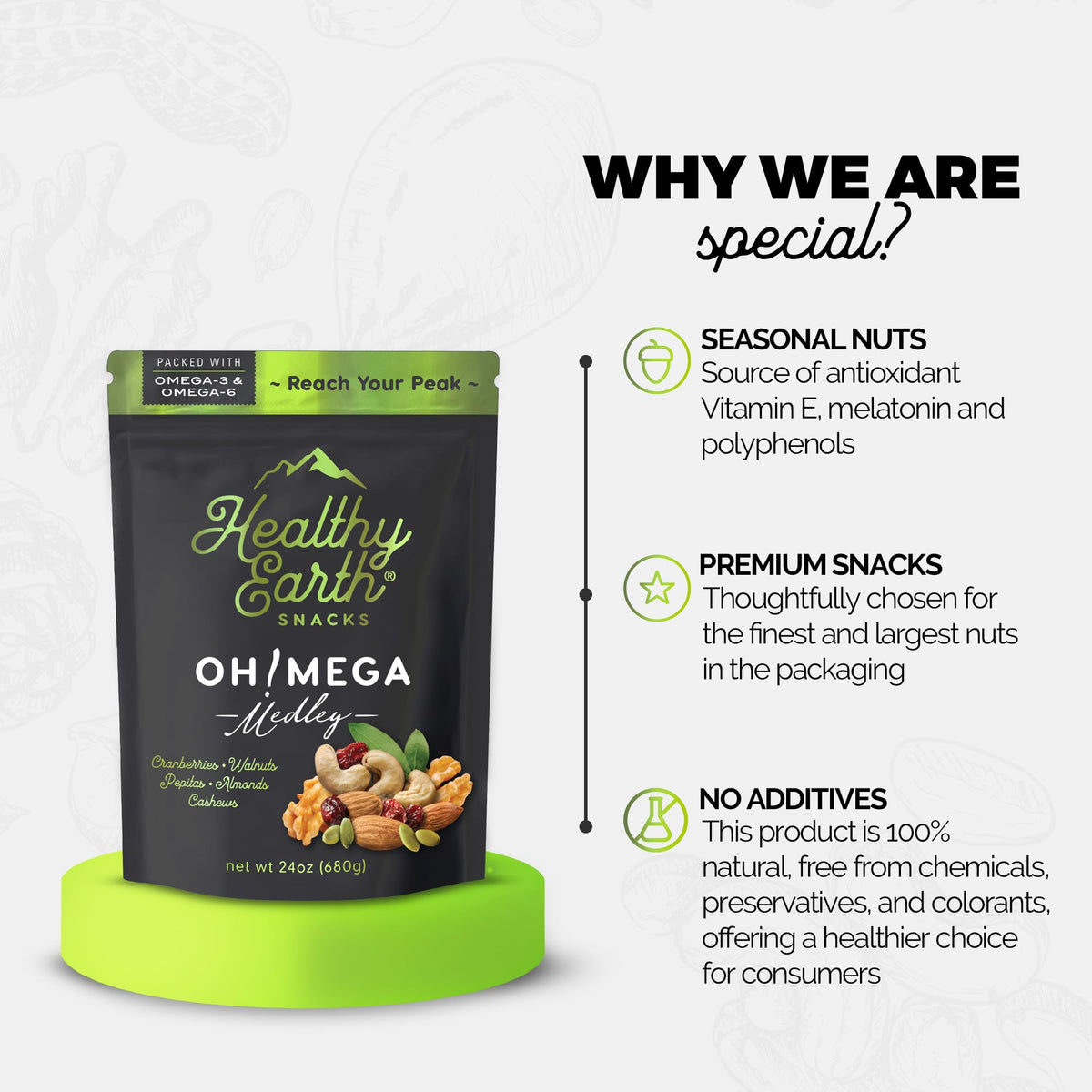 Healthy Earth on-the-go trail snack ready to fuel adventures.