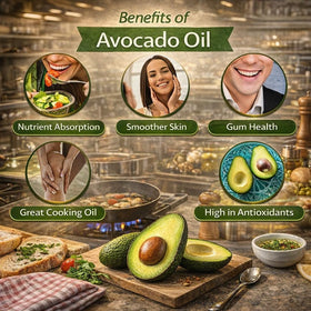 Healthy Harvest Avocado Oil salad dressing—adds vibrant flavor with no trans fats.
