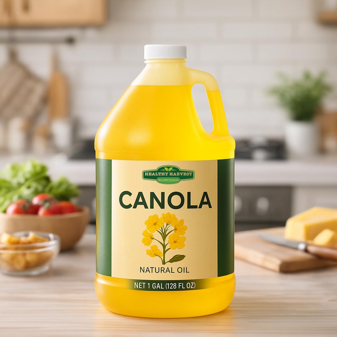 Healthy Harvest Canola Oil dressing pour for salads and marinades.