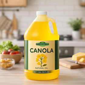 Healthy Harvest Canola Oil dressing pour for salads and marinades.