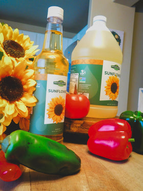 Healthy Harvest Sunflower Oil cooking demonstrates versatile use in everyday meals.