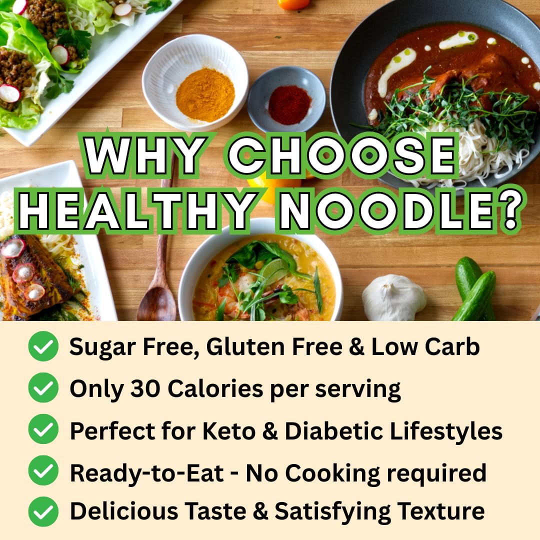 Healthy Noodle product-of-japan label reinforces origin and quality.